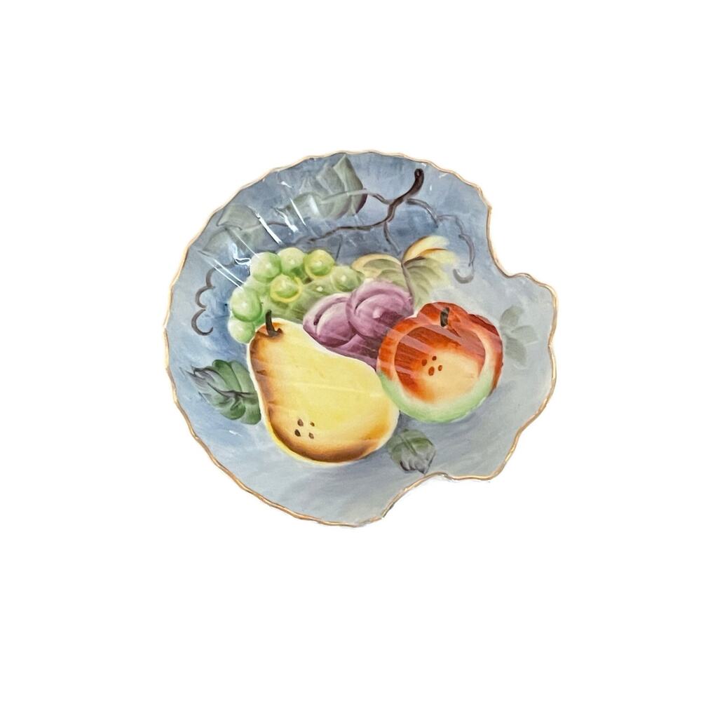 Vintage Lefton #20334 China Hand Painted Fruit Shell Shaped Dish seashell